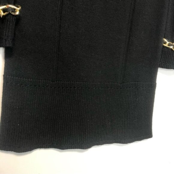 Milly Merino Wool Mini Sweater Dress Gold Chain Detail size S - Picture 5 of 7